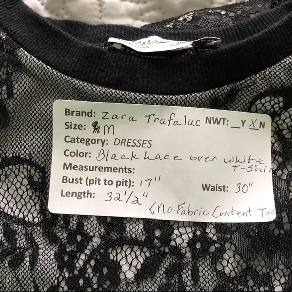 Zara Black Lace Shirt Dress - Picture 3 of 4